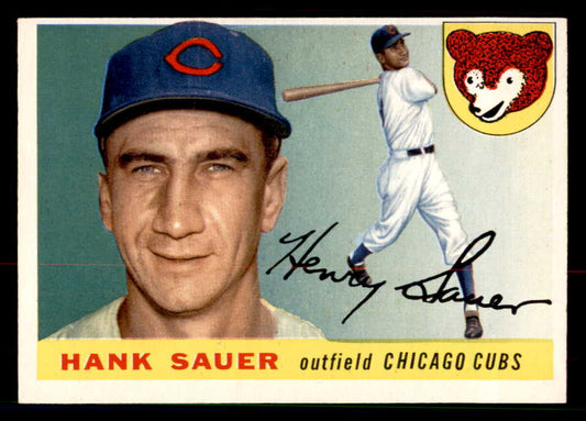 1955 Topps Baseball #045 Hank Sauer Cubs EX-MT 550240