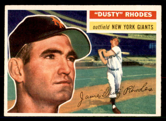 1956 Topps Baseball #050 Dusty Rhodes Giants EX-MT White 550242