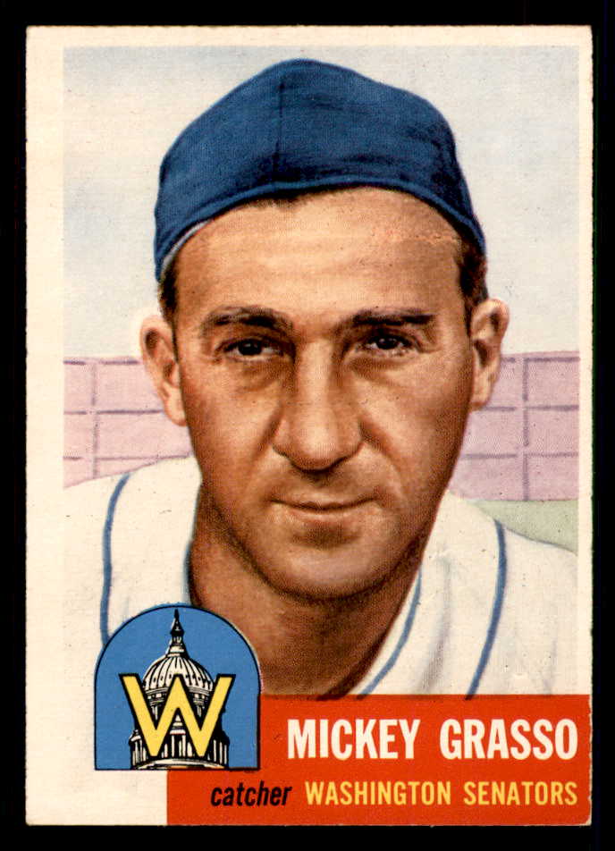 1953 Topps Baseball #148 Mickey Grasso Senators EX-MT 550268