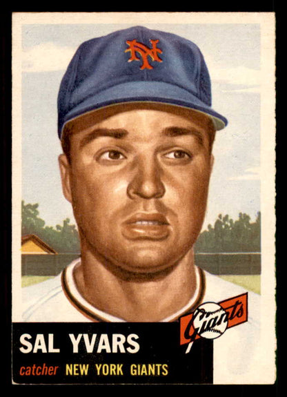 1953 Topps Baseball #011 Sal Yvars Giants EX-MT 550315