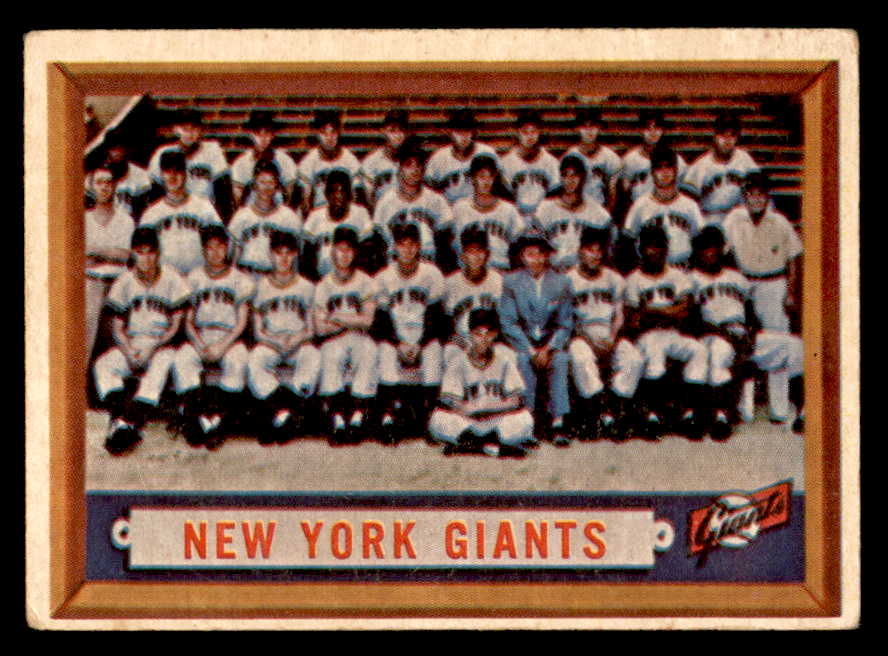 1957 Topps Baseball #317 New York Giants Team VG 550326