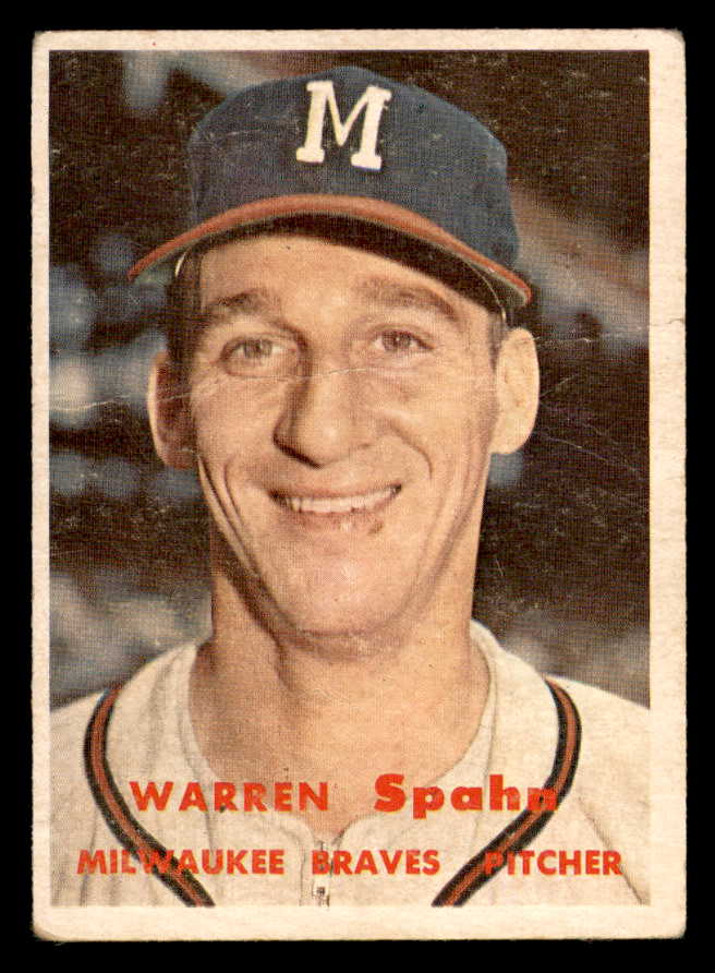 1957 Topps Baseball #090 Warren Spahn Braves GD-VG 550336