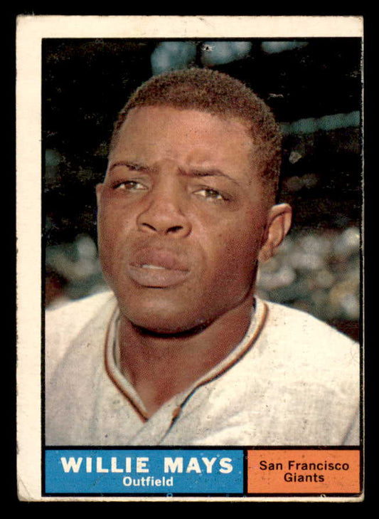 1961 Topps Baseball #150 Willie Mays Giants Good 550362