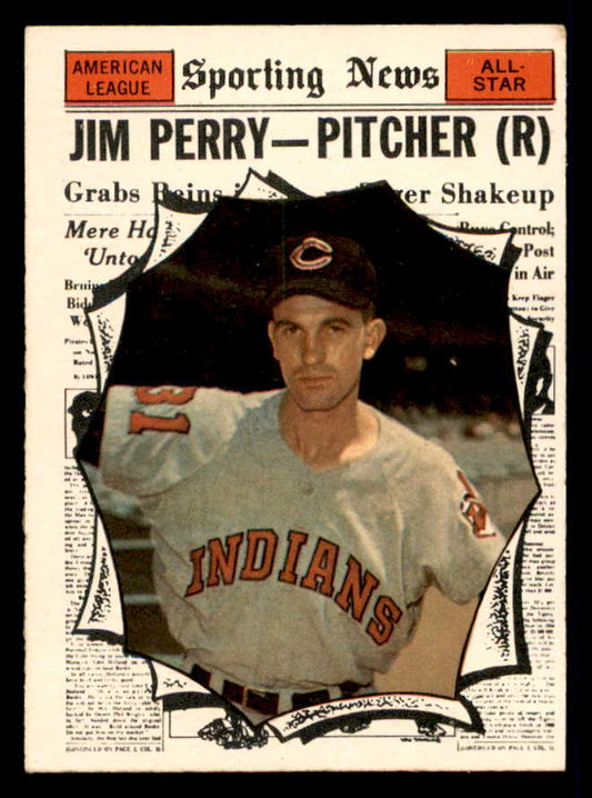 1961 Topps Baseball #584 Jim Perry A.S. Indians NR-MT 550428