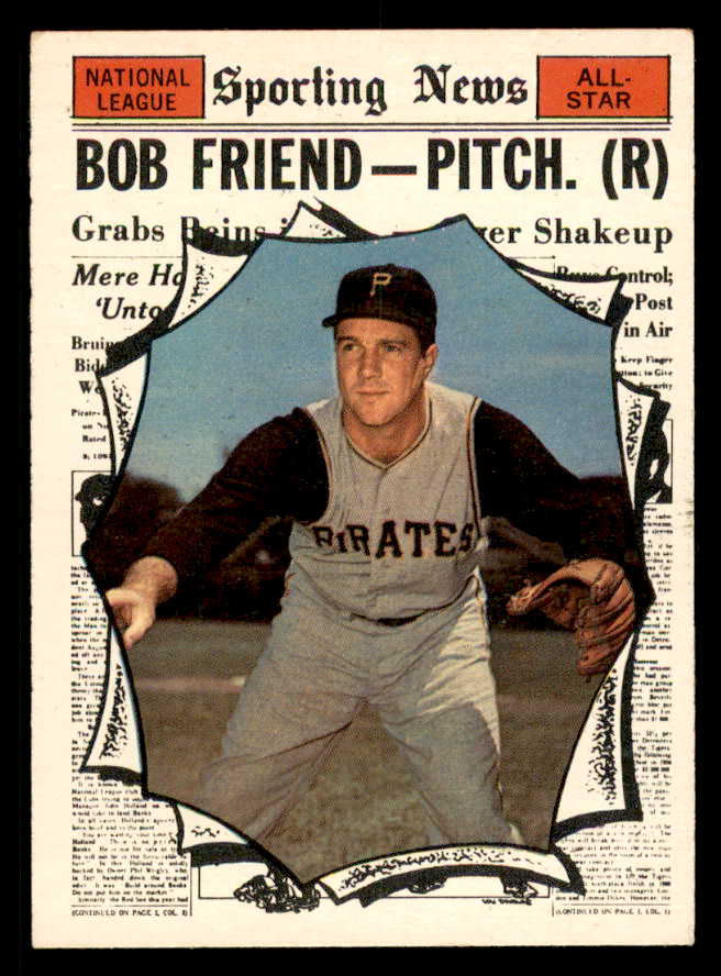 1961 Topps Baseball #585 Bob Friend A.S. Pirates NR-MT 550443