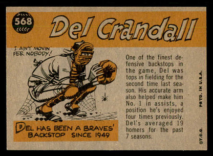1960 Topps Baseball #568 Del Crandall A.S. Braves EX-MT 550474