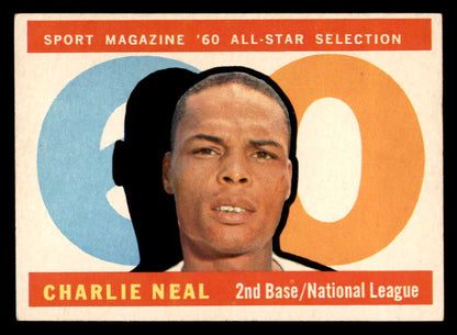 1960 Topps Baseball #556 Charlie Neal A.S. Dodgers EX-MT 550477
