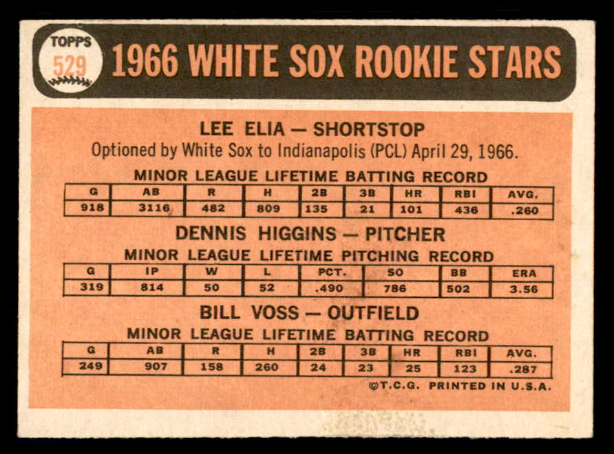 1966 Topps Baseball #529 Lee Elia White Sox VG-EX 550539