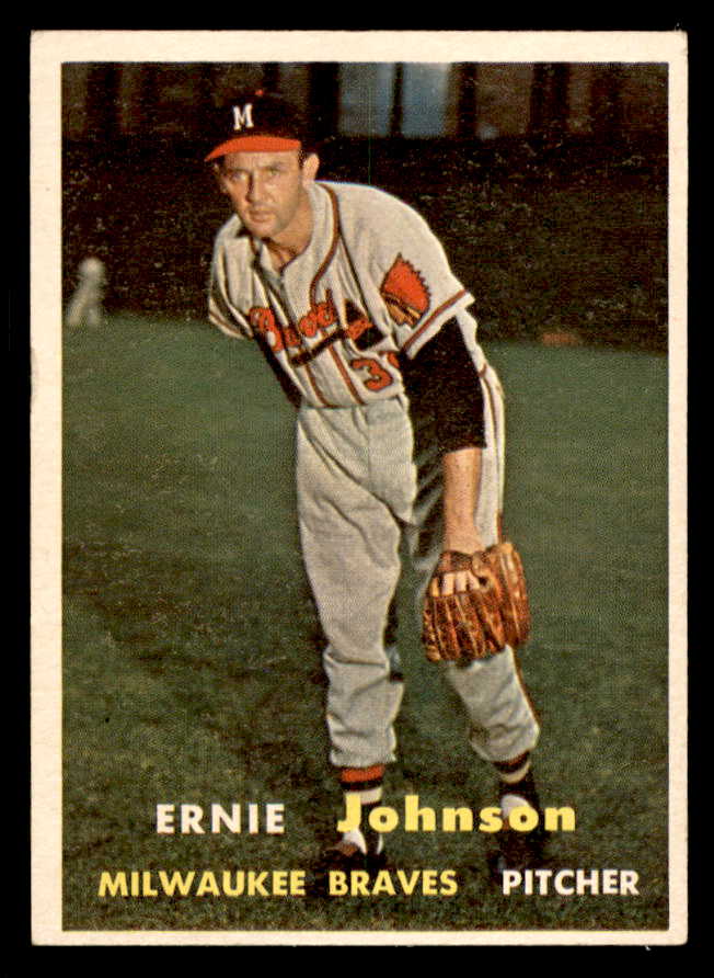 1957 Topps Baseball #333 Ernie Johnson Braves EX-MT 550585