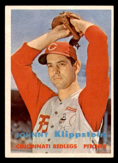 1957 Topps Baseball #296 Johnny Klippstein Reds EX-MT 550617