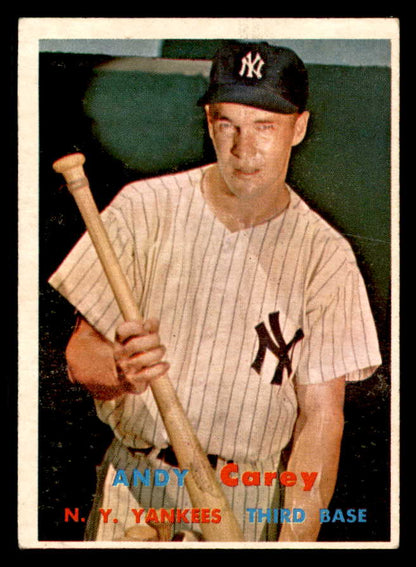 1957 Topps Baseball #290 Andy Carey Yankees EX+/EX-MT 550621