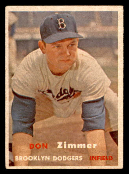 1957 Topps Baseball #284 Don Zimmer Dodgers VG-EX 550631