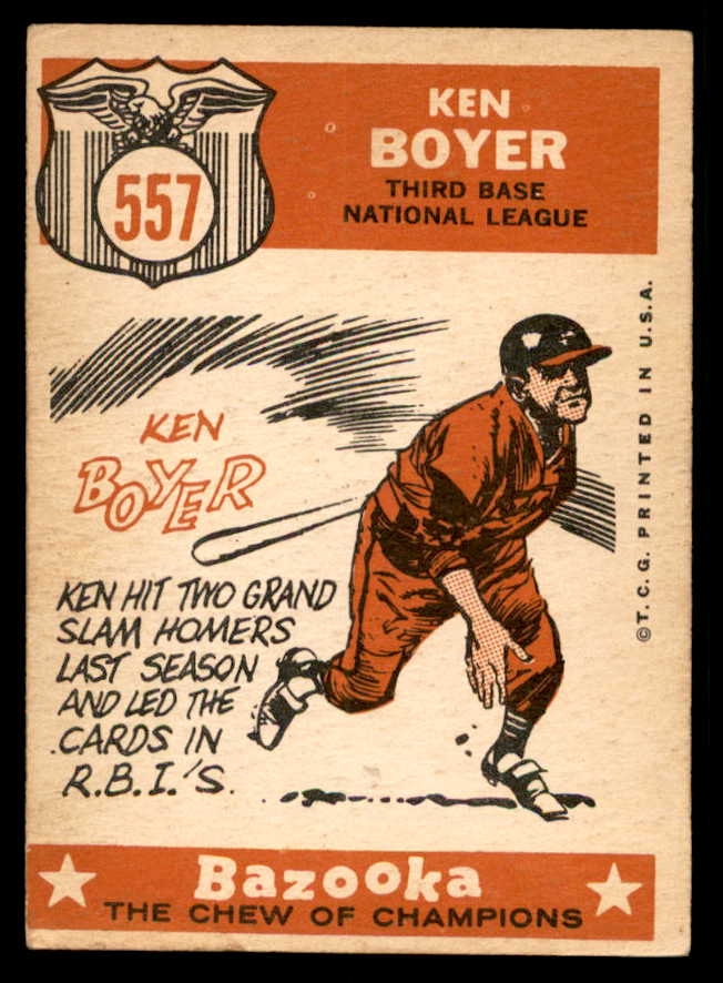 1959 Topps Baseball #557 Ken Boyer A.S. Cardinals VG-EX 550634