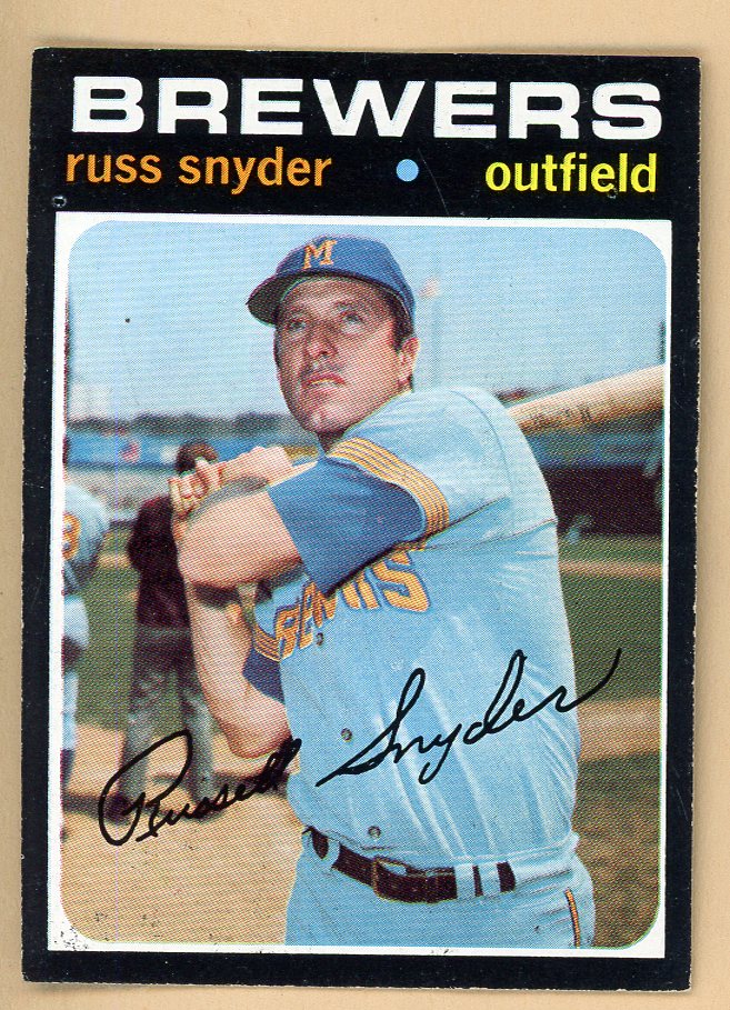 1971 Topps Baseball #653 Russ Snyder Brewers EX-MT 550656
