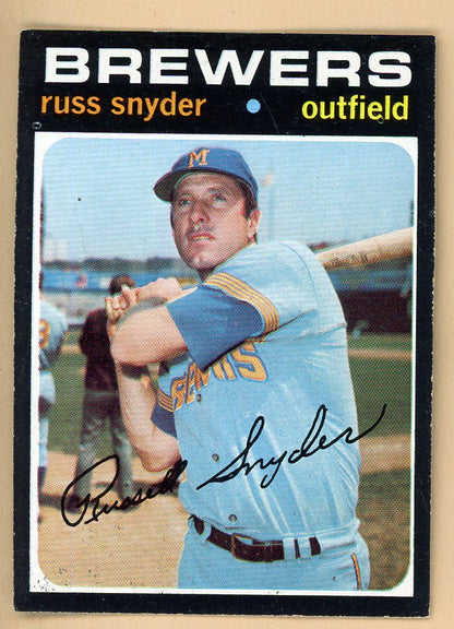 1971 Topps Baseball #653 Russ Snyder Brewers EX-MT 550656