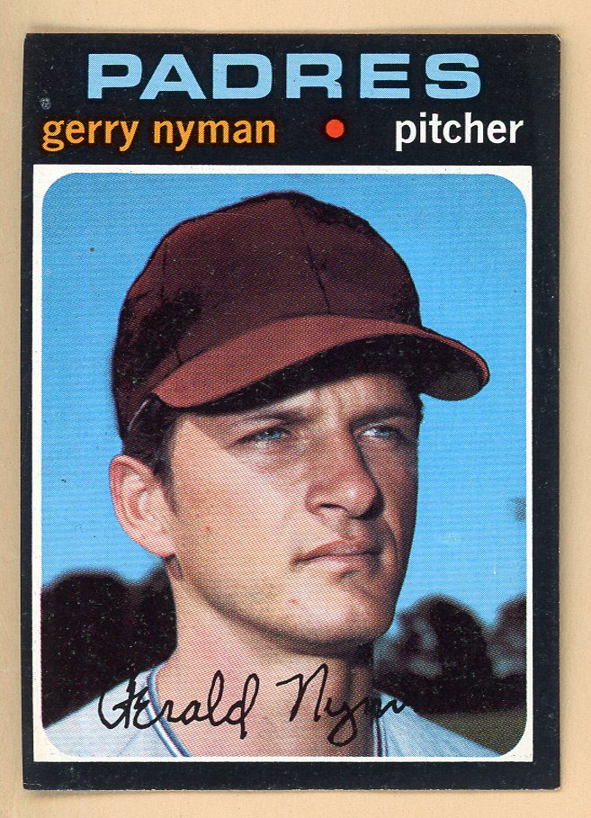 1971 Topps Baseball #656 Gerry Nyman Padres NR-MT 550701