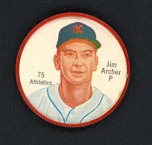 1962 Salada Baseball #075 Jim Archer A's EX 551132