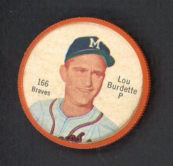 1962 Salada Baseball #166 Lou Burdette Braves EX 551158
