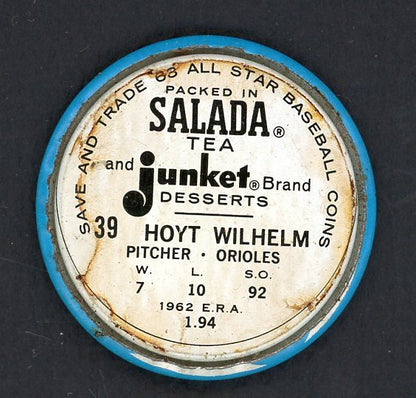 1963 Salada Baseball #039 Hoyt Wilhelm Orioles VG-EX 551164
