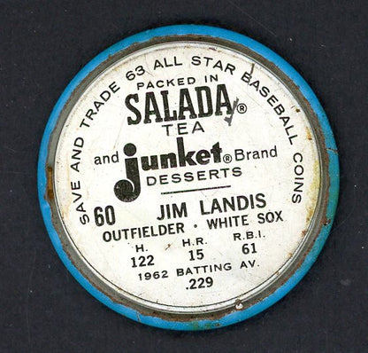1963 Salada Baseball #060 Jim Landis White Sox VG-EX 551179