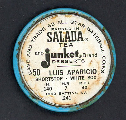 1963 Salada Baseball #050 Luis Aparicio White Sox VG-EX 551181