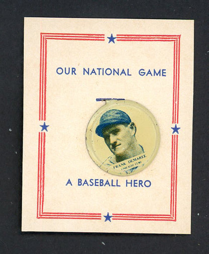 1938 PM8 Our National Game Pin Frank Demaree Cubs EX-MT 551207
