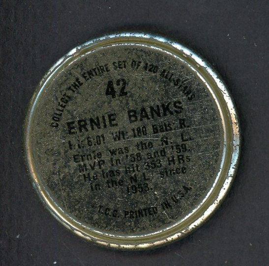 1964 Topps Baseball Coins #042 Ernie Banks Cubs VG 551219