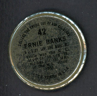 1964 Topps Baseball Coins #042 Ernie Banks Cubs VG 551219