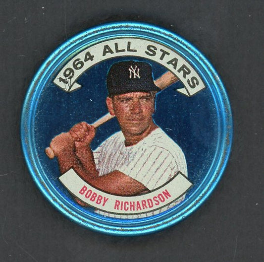 1964 Topps Baseball Coins #123 Bobby Richardson A.S. Yankees EX+/EX-MT 551221
