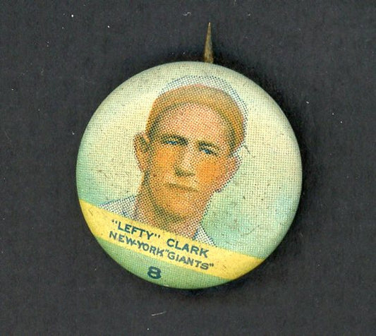 1932 PR2 Orbit Gum Pins #008 Lefty Clark Giants EX 551256