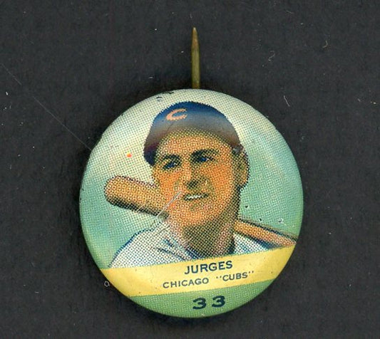 1932 PR2 Orbit Gum Pins #033 Billy Jurges Cubs EX 551259