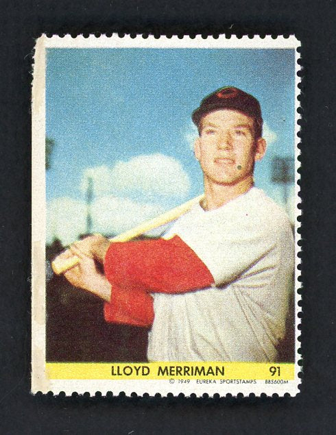 1949 Eureka Sportstamps #091 Lloyd Merriman Reds EX 551263