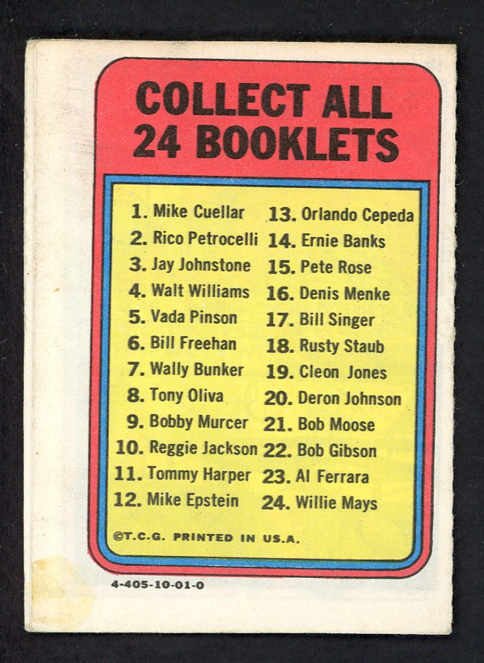 1970 Topps Baseball Story Booklets #014 Ernie Banks Cubs VG-EX 551332