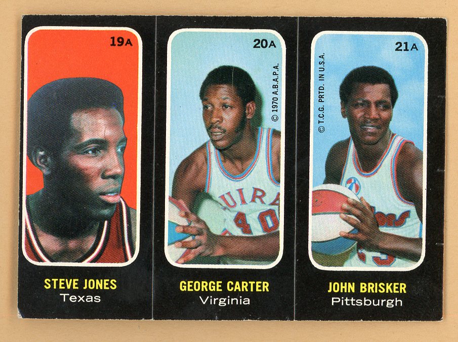 1971 Topps Basketball Trio Stickers #019A/20A/21A John Brisker Condors VG-EX 551360