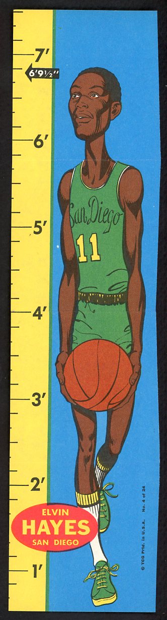 1969 Topps Basketball Rulers #004 Elvin Hayes Rockets EX-MT 551377