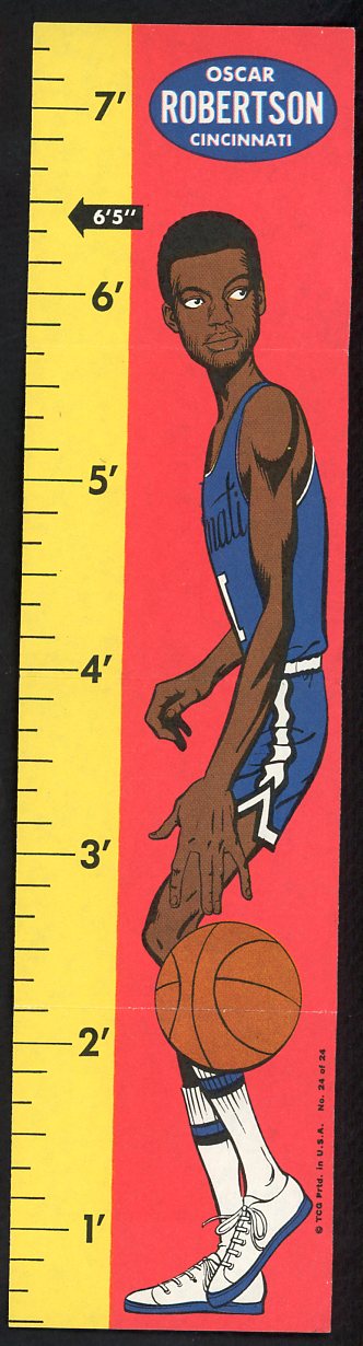 1969 Topps Basketball Rulers #024 Oscar Robertson Royals EX-MT 551383