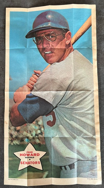 1968 Topps Baseball Posters #003 Frank Howard Dodgers VG 551395