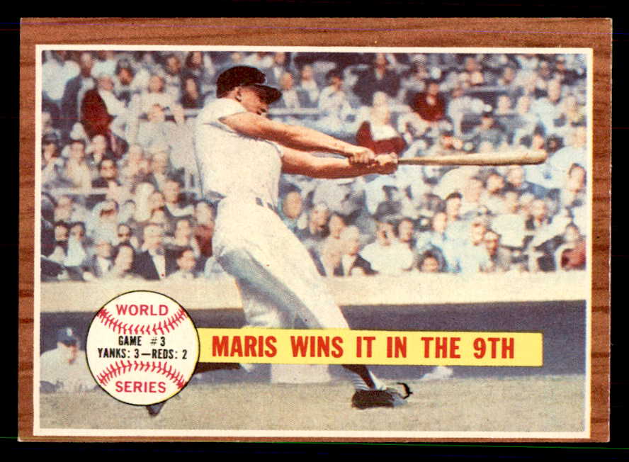 1962 Topps Baseball #234 World Series Game 3 Roger Maris EX 551401