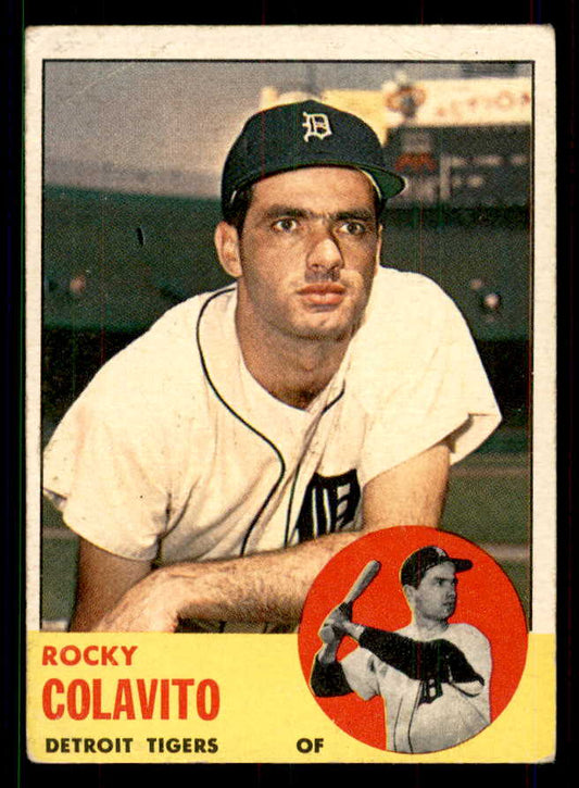 1963 Topps Baseball #240 Rocky Colavito Tigers VG 551452