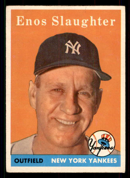 1958 Topps Baseball #142 Enos Slaughter Yankees VG-EX 551514