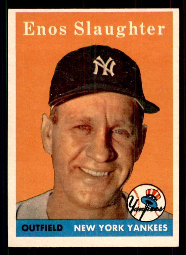 1958 Topps Baseball #142 Enos Slaughter Yankees VG-EX 551515