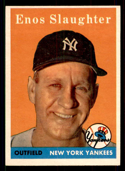 1958 Topps Baseball #142 Enos Slaughter Yankees VG-EX 551515