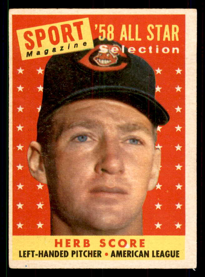 1958 Topps Baseball #495 Herb Score A.S. Indians EX 551524