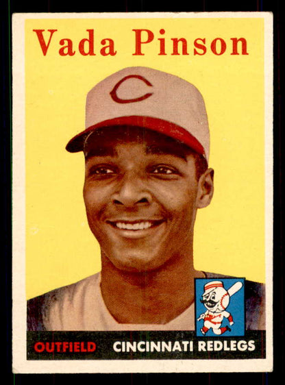 1958 Topps Baseball #420 Vada Pinson Reds VG-EX 551536