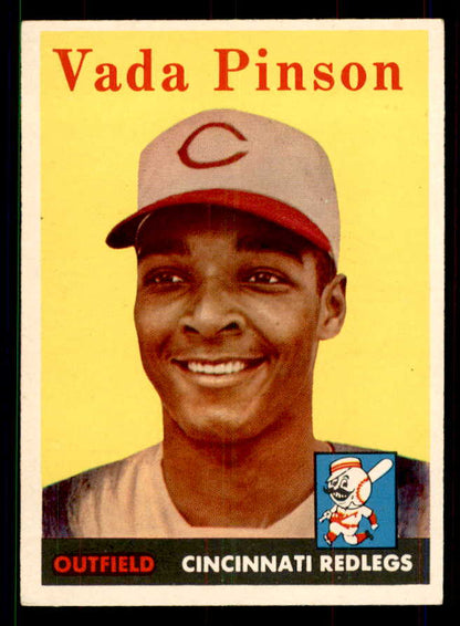 1958 Topps Baseball #420 Vada Pinson Reds EX-MT 551537