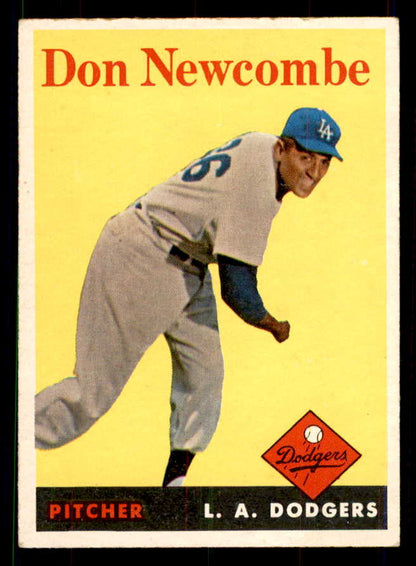 1958 Topps Baseball #340 Don Newcombe Dodgers EX 551540