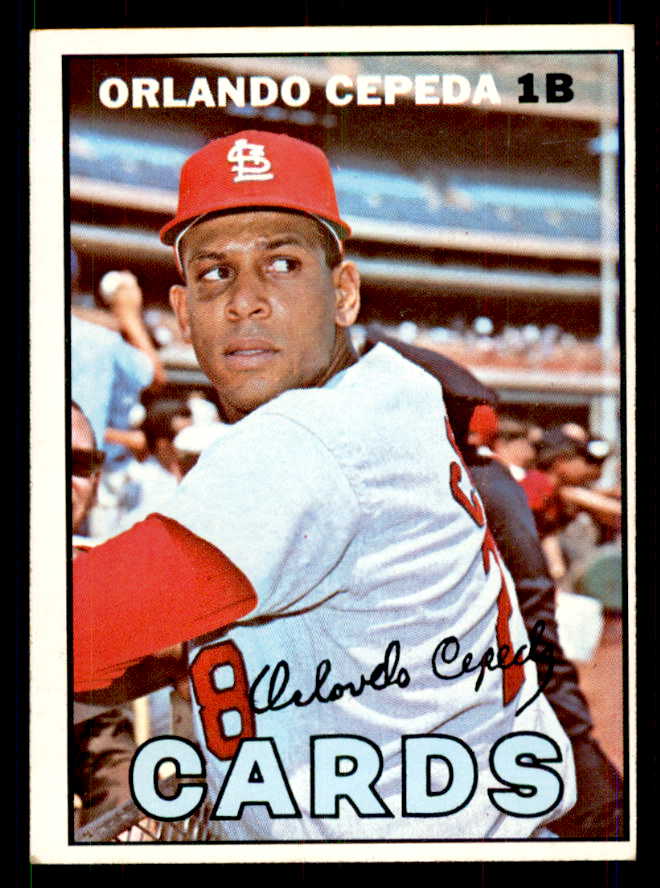 1967 Topps Baseball #020 Orlando Cepeda Cardinals EX+/EX-MT 551561