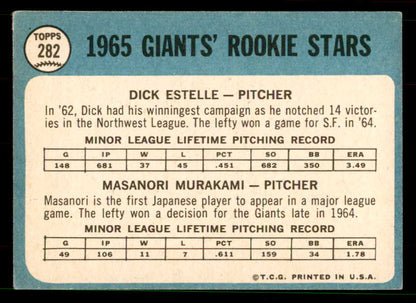 1965 Topps Baseball #282 Masanori Murakami Giants EX+/EX-MT 551577