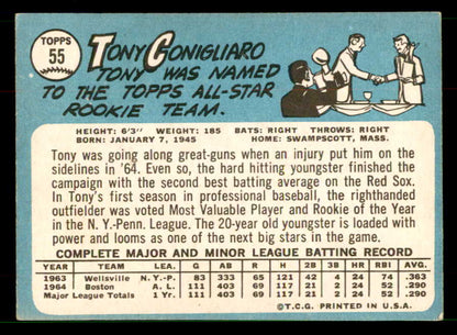 1965 Topps Baseball #055 Tony Conigliaro Red Sox EX-MT 551586