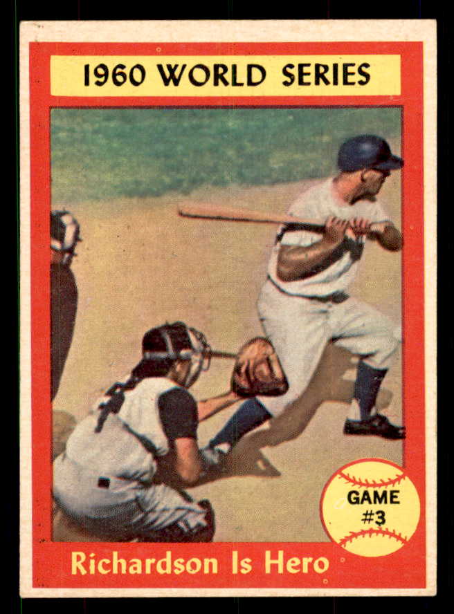 1961 Topps Baseball #308 World Series Game 3 Richardson EX-MT 551610